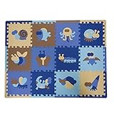 RXIN 子供用フォームプレイマット 12枚セット かわいいベビープレイマット 漫画動物ソフトEVAフォームパズルプレイマット フロアクローリングカーペット 子供用 30x30x1.3 cm 30cm