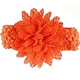 precocious girl ベビー ヘアバンド 新生児 髪飾り (オレンジ)