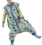 (トヨベイ)Toyobuy 赤ちゃん ベビー 子供 男の子 女の子可愛い 動物 ノースリーブ ふわふわ スーツ ボディスーツ 寝袋 パジャマ ネグリジェ ブルー K S