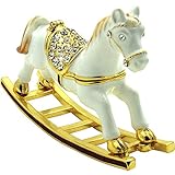 Objet D'Art Release #430 "Angelique The Rocking Horse" Toy Horse Handmade Jeweled Metal & Enamel Tri