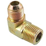 uxcell　エルボフレア継手 メタル ブロンズトーン 一個入り ブロンズトーン 90度設計