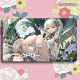 センコウドロー カードゲームプレイマット マウスパット 原神 ナヒーダ アニメグッズ TCG万能 収納ケース付き アニメ 萌え カード枠なし (60cm * 35cm * 0.2cm)