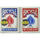 Bicycle マジックに最適！トランプの王様「BICYCLE バイスクル ライダーバック808 ポーカーサイズ」レッド＆ブルーをセットでGET!！