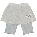 【本体綿100%】2016年 夏物 UZULAND ウズランド 天竺 カラーネップ 布帛刺繍 ５分丈スカッツ ベージュ◇95cm