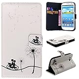UNEXTATI Galaxy S3 用 ケース PU レザー 手帳型ケース カバー 液晶保護 カード収納 スタンド機能 Samsung Galaxy S3 対応 (ホワイト #2)