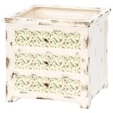 不二貿易 陶製 キャビネット 風 ポット 鳥 高さ26cm 33929