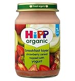 HiPP Organic Breakfast Layer Strawberry Cereal Topped with Yogurt 7+ Months 160g (Pack of 2) - ヒップオー