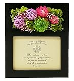 敬老の日ギフト プリザーブドフラワー フォトフレーム Parfait カンパーニュ 和 ブラック L版 専用ギフトボックス入