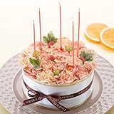 【日比谷花壇】フラワーケーキ「オレンジ・アロマキャンドル付き」 オレンジ系