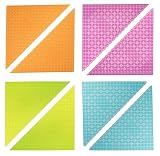 プレミアムクリア色ブルー、グリーン、マゼンタ、とオレンジ6 " x 6 "三角形スタッカブルベースプレート8パック – すべてと互換性主要ブランド
