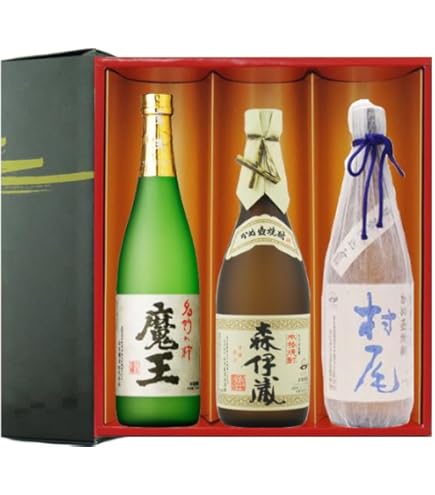 Amazon.co.jp: 芋焼酎 飲み比べセット 3M 森伊蔵 金ラベル720ml・魔王