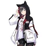 [MZYSTJ] Arknights アークナイツ テキサス 印象 獣耳コート Tシャツ コスプレ衣装 男女兼用 秋冬服 (Tシャツ, XXXL)