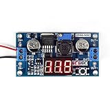 LM2596アナログ制御バックコンバータDC-DC降圧変圧器電圧可調節モジュール36V 24V 12V〜5V 2A赤色LEDディスプレイ付き電圧インバーター電圧安定器電圧計ボード入力/出力電圧