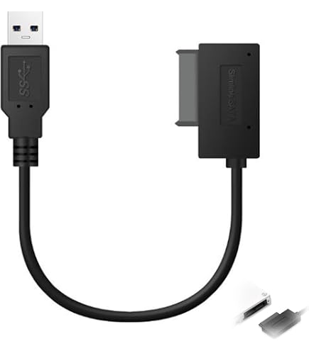 Amazon | USB -7+6 13ピン スリムライン SATA ケーブルアダプター