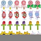 24個入り 小型 キャンディー ヒマワリ バラ スタイル グログラン リボン ボゥ クリップ ベビーガール用