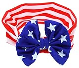 (ラボーグ)La Vogue フラグプリント ヘアバンド 可愛い リボン 髪飾り ストレッチ オシャレ カジュアル キッズ ベビー お出かけ 子供 A