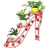ZJM-flower stand クリエイティブなヒール型フラワーラックレトロフラワーシェルフ