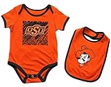 Oklahoma State Cowboys NCAA幼児" Look at the Baby " Onesie w /よだれかけセット 6-12 Months