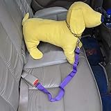 LuxBene(TM)アジャスタブルペットの車の犬の犬猫赤のために安全ベルトシートベルトハーネス席