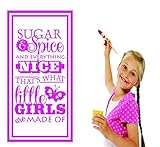 デザインwith Vinyl Rad 737 2 Sugar & Spice Everything Nice That 's What Little Girls Are Made of。。。Teenベ