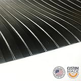 カル、Wideリブブラック、Corrugatedゴムフロアマット Length: 24' WIDERIBBLACK-27INx24ftLENG