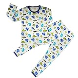 エフティーゾーン(Ftzone)子供服ベビーのパジャマ 寝間着 寝巻き 女の赤ちゃん男の赤ちゃんの柔らかい綿の上下セット暖かい長袖Tシャツ+ロングパンツセット秋冬防寒保温 (XL/120, ワニ)