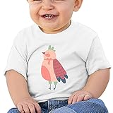 かわいい 漫画 ピンク 鳥子供服 ベビーTシャツ 半袖 男の子 女の子 クルーネック カジュアル