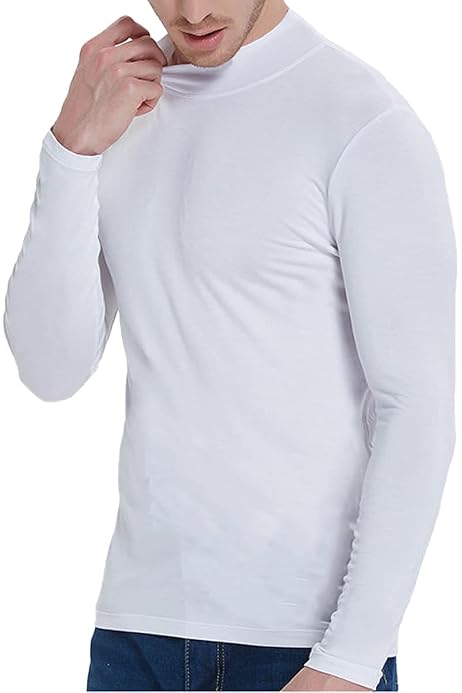 Long Sleeve Pullover Turtle Neck Shirt 