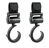 ベビーカーフック 2個セット MyArmor マルチフック 360度回転可能 耐荷重3Kg マジックテープ付 車用 フック シートフック バンドフッカー 荷物フック カーグッズ 収納