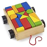 [イマジネーションジェネレーション]Imagination Generation Wooden Wonders TakeAlong Building Block Wagon by LYSB017RMA