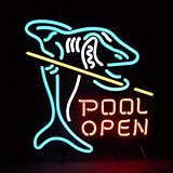 ネオンサイン ビリヤード オープン POOL OPEN ネオン管 ネオンライト 店舗照明 ガレージ アメリカン雑貨