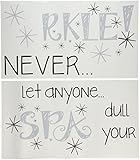 Wall Pops WPQ0748 WPQ0748 Dull Your Sparkle Wall Quote Decals [並行輸入品]