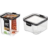 Sistema Ultra Square Food Container, 920ml, Black & J7S95 Ultra Square Food Container, 460ml, Black, Brown/Tan