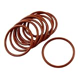 uxcell Oリング　シリコーン　ブリックレッド　シールガスケット　工業用シール　45mm x 52mm x 3.5mm10個入り