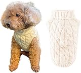 SJOL 犬 かわいい ざっくり生地 セーター サイズあり （犬の服 洋服 猫 ドッグウェア クリスマス ペット 秋冬服 コスプレ 秋冬 ドッグ 愛犬 愛猫 誕生日 プレゼント ギフト 小型犬 中型犬） (M, ホワイト)