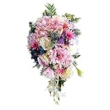 Blesiya 滝スタイル　造花　ウエディング　ブライダル　ブーケ　花嫁　手に縛る　花束　素敵な　アクセサリー　全3種類選べる　 - ２