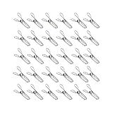 Honbayステンレススチールワイヤクリップ、多目的Clotheslineユーティリティクリップ、服ピンHangingクリップ、30個パック