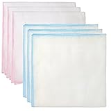 6 Pcs Baby Newborn Infant Handkerchief Gauze Muslin Square Cotton Bath Wash Cloths Bibs Towels 35x35