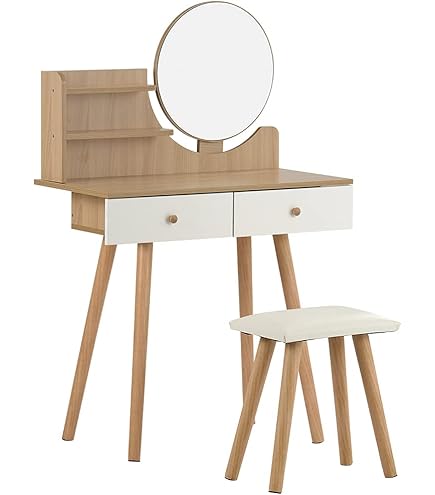 Amazon｜アンティーク調 1面ドレッサー W約49.5×D約20×H約63cm