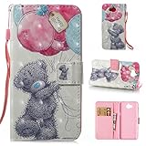 Aireratze(TM) Huawei Y5 2017 ケース カバー バンパー 手帳型 3D 合皮 PU レザー ストラップ付き アートデザイン 色鮮やか 図柄 お洒落 便利 な book cas