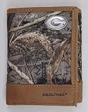 NCAA Georgia Bulldogsリアルツリーナイロン/レザー三つ折りコンチョ財布