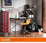 シェルフデスク Lundi〔ランディ〕 机 デスク PCデスク 学習机 (ホワイト)