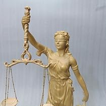 Amazon.co.jp: 上彫り裁判所のシンボルヒバ材 正義の女神像