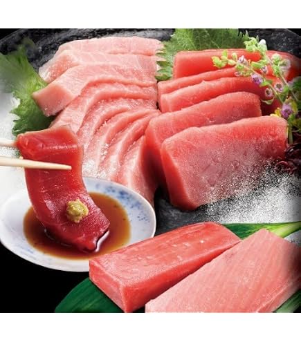 Amazon.co.jp: すし銚子丸 本まぐろ（刺身用） 柵 （180g） 大トロ 中