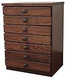 家具の大丸 A4木製レターケース 7段 ウォールナット材