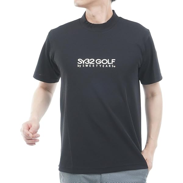 Amazon.co.jp: SY32 ゴルフ インナー長袖モックネックシャツ メンズ