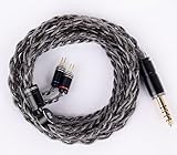 【JSHiFi-Obsidian】2pin4.4mmリケーブル グラフェン線材 CIEM 2pin 0.78mmイヤホンアップグレードケーブル 4.4mmバランスイヤフォン交換ケーブル (2pin4.4mm)