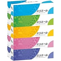 エリエール ティッシュ 180組&times;5箱 パルプ100%