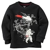カーターズ Carter's 保温 トップス Tシャツ 長袖 100% 綿 サーマル 秋冬 Glow-In-The-Dark Astronaut Thermal 12M (72-78cm) [並行輸入