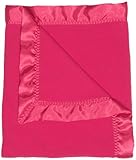 Dee Givens & Co-Raindrops 1803 Girl Strawberry Fleece Receiving Blanket - Strawberry - 28 in. x 36 i